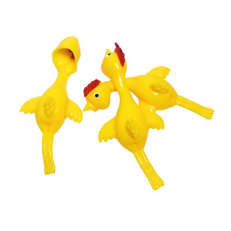 Flying Chicken Toy – Stretchy Rubber Finger Catapult Prank